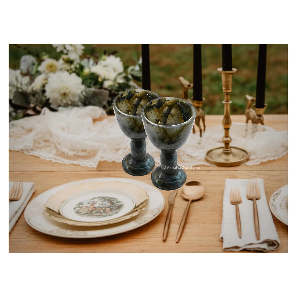 Labradorite Wine Glass