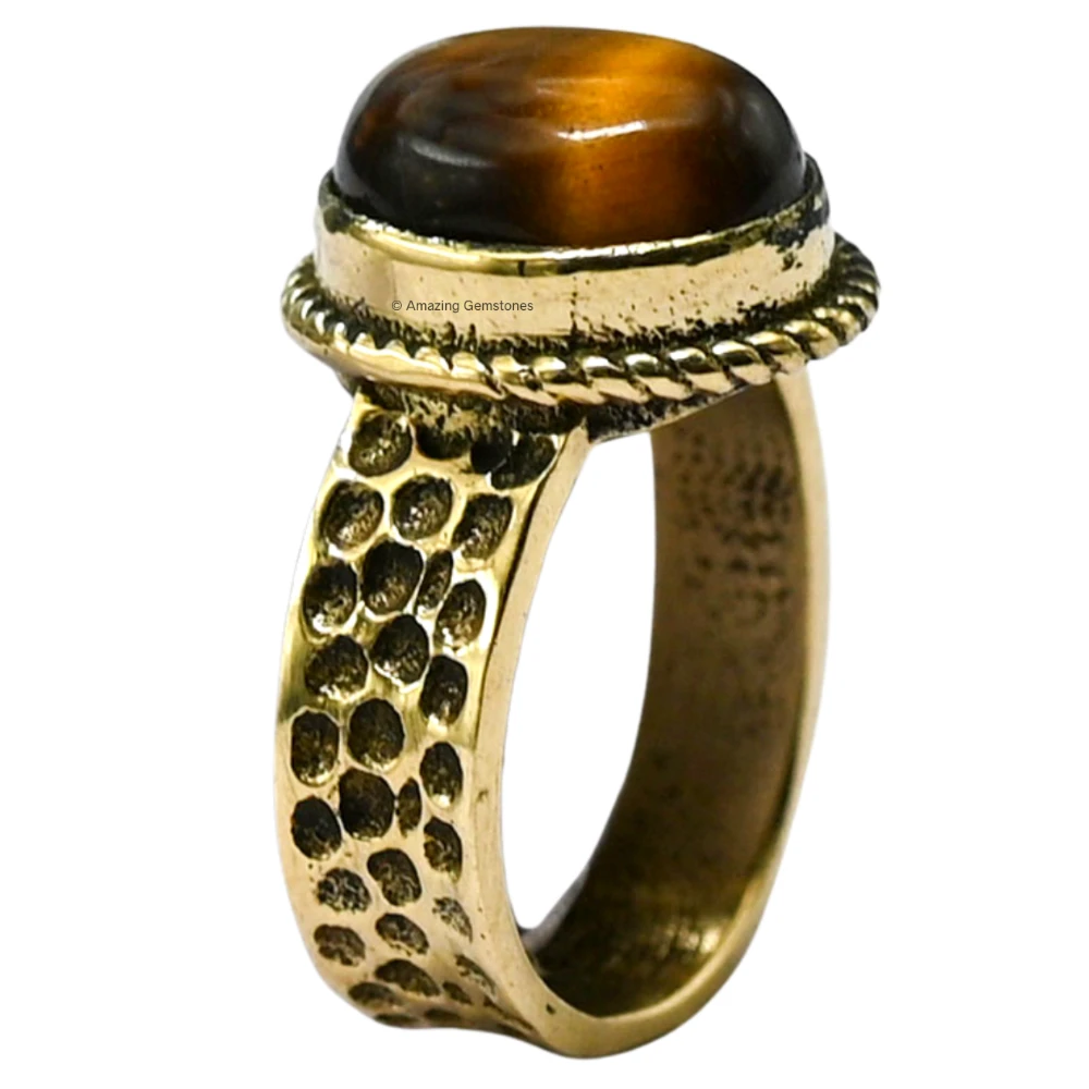 Tiger Eye Crystal Ring