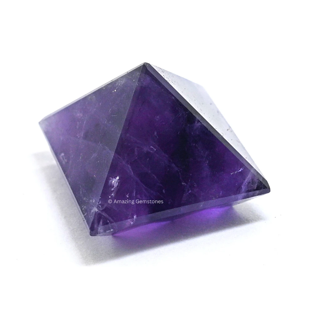 Amethyst Lemurian Pyramid - Under 9 Pyramid Plate