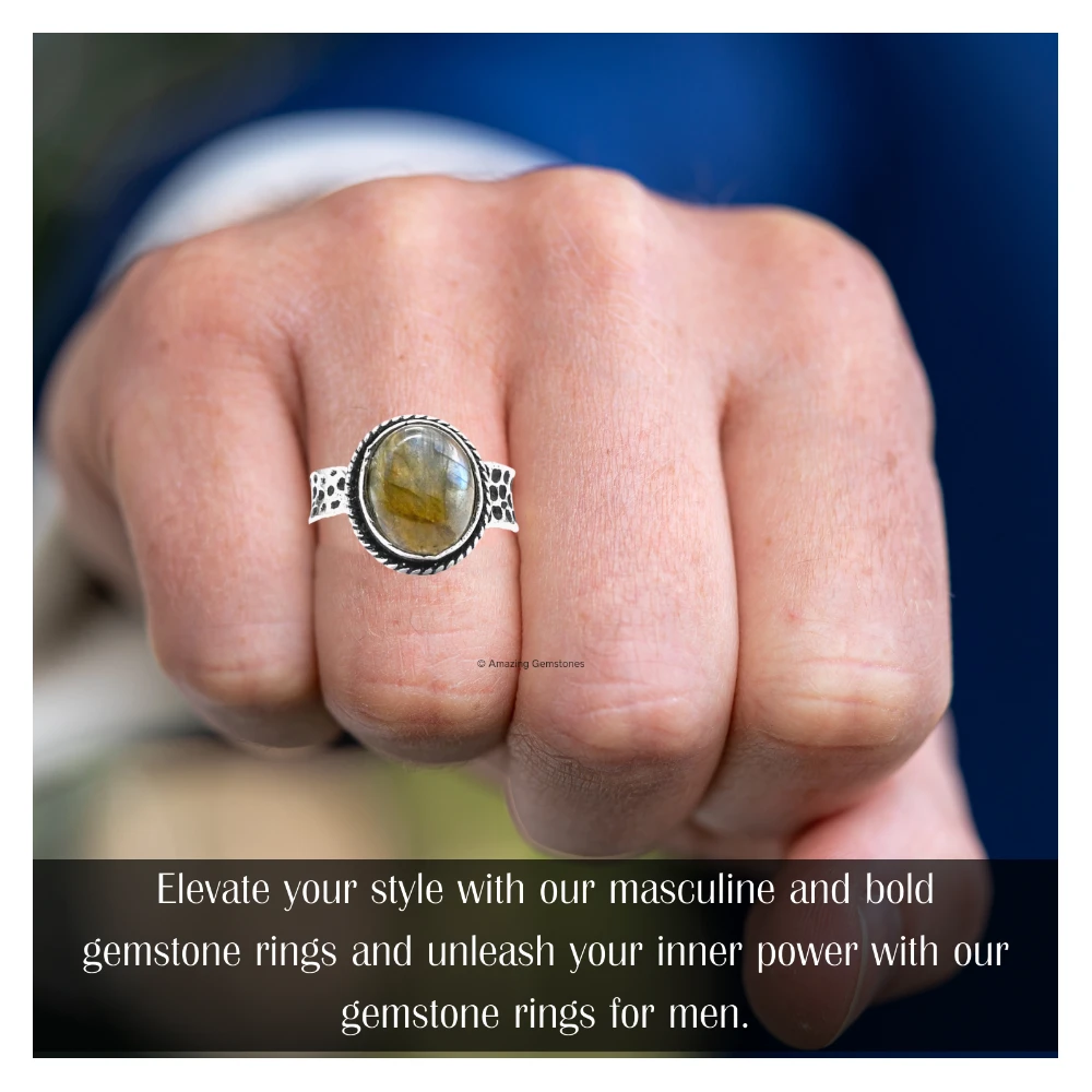 Labradorite Crystal Ring (Silver)