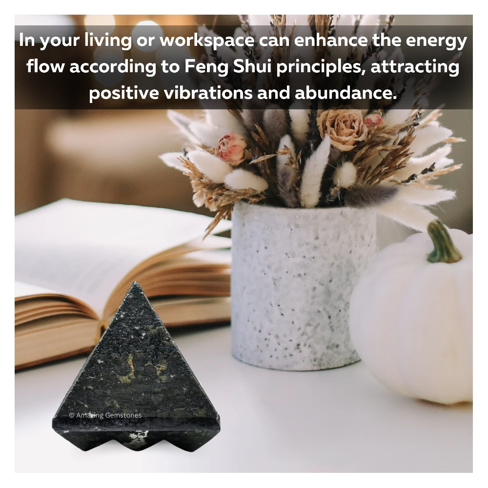 Nuummite Lemurian Pyramid - Under 9 Pyramid Plate