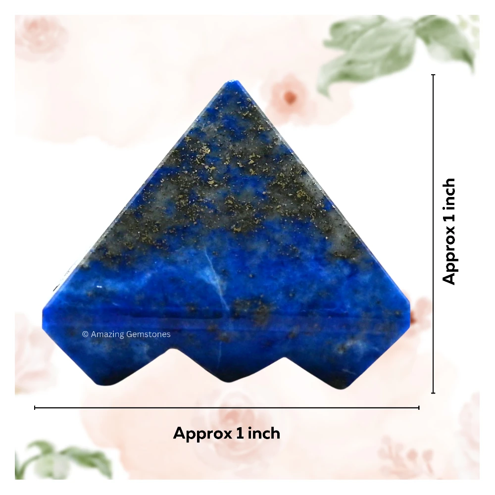 Lapis Lazuli Lemurian Pyramid - Under 9 Pyramid Plate