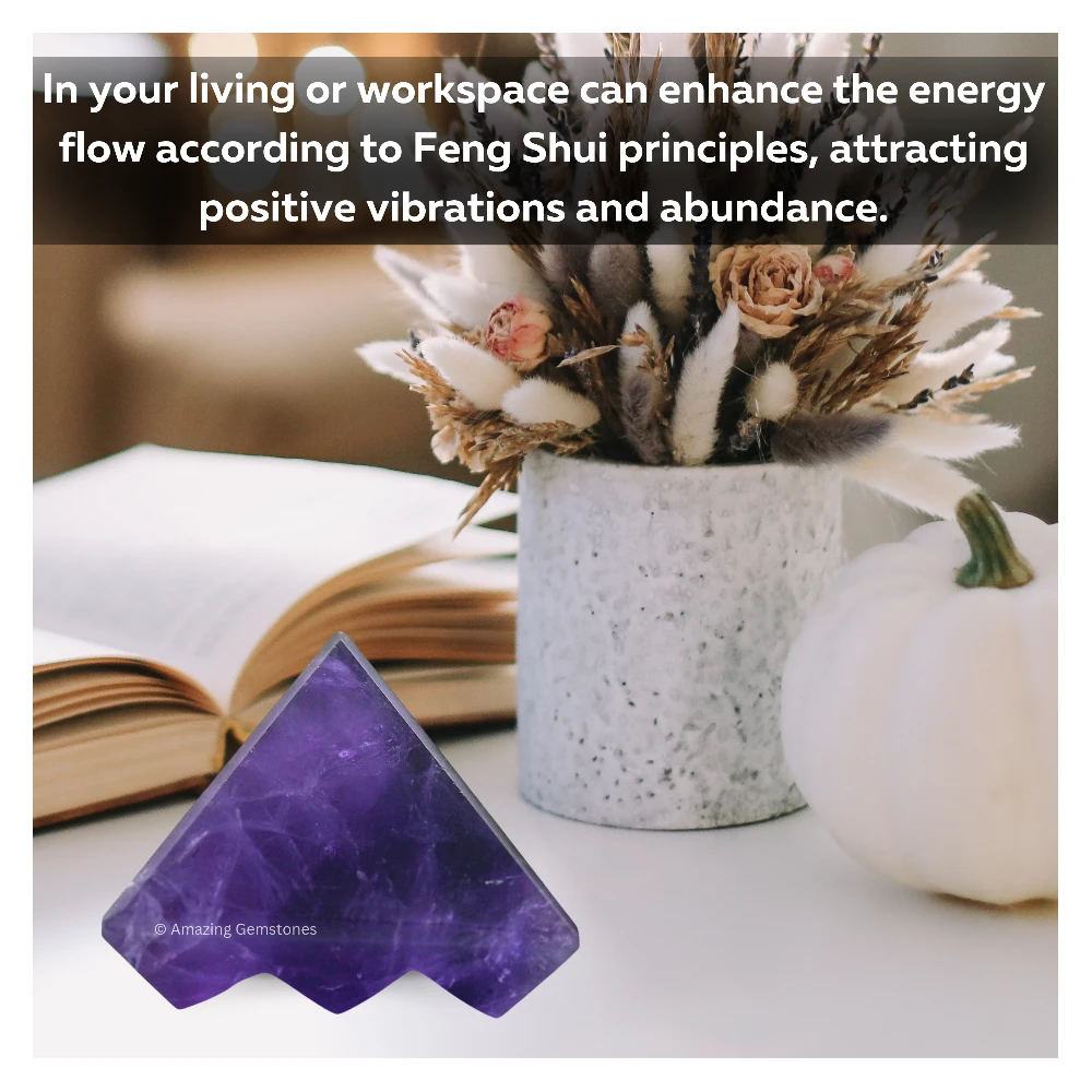 Amethyst Lemurian Pyramid - Under 9 Pyramid Plate