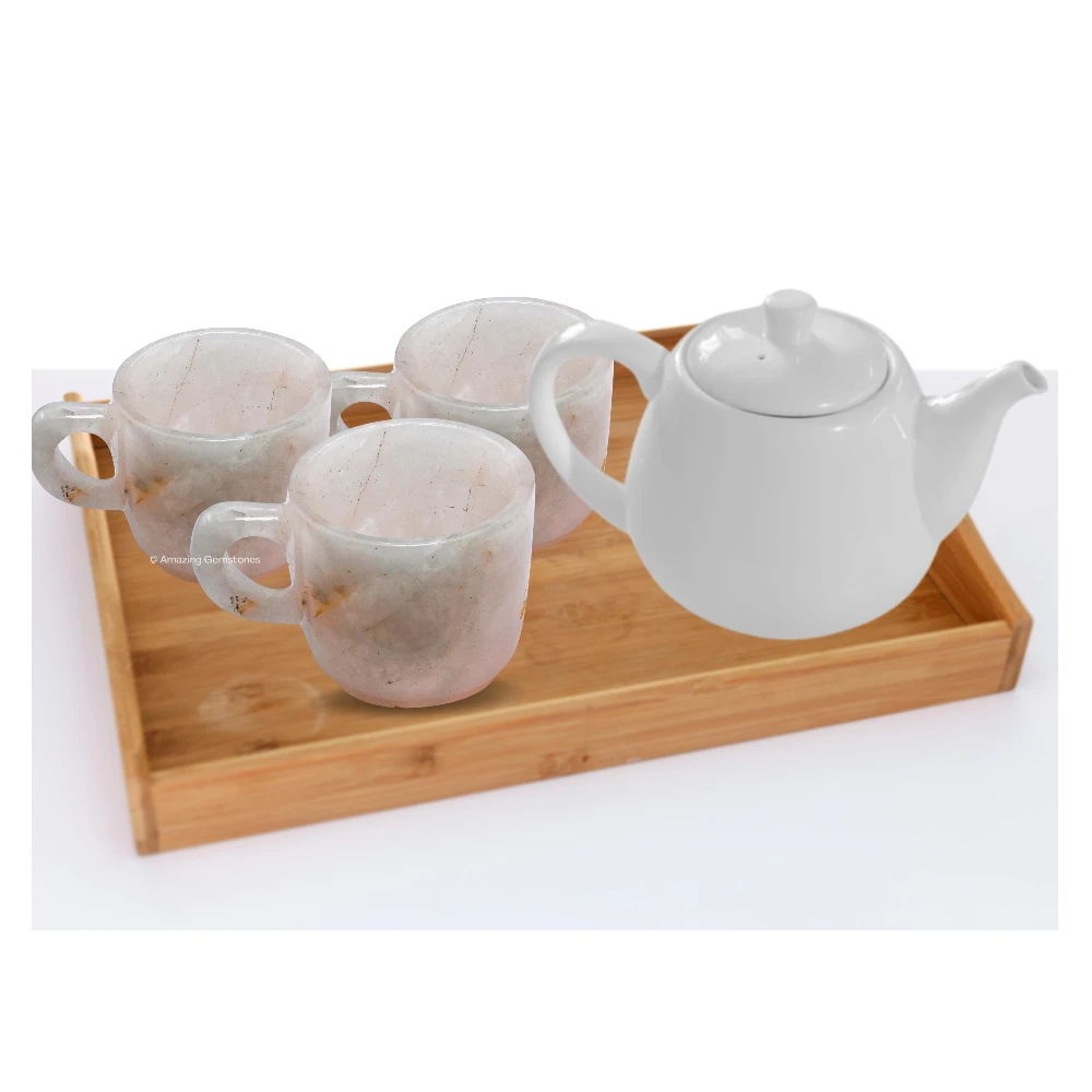 Rose Quartz Crystal Cups