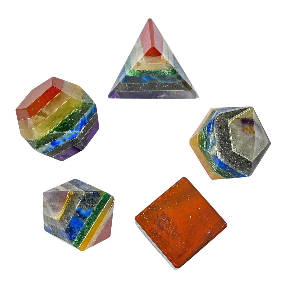 Chakra Platonic Solid - 5 Pcs