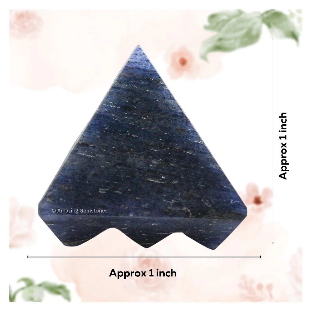 Blue Aventurine Lemurian Pyramid - Under 9 Pyramid Plate