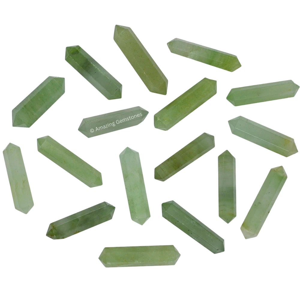 Green Aventurine Pencil Points (Double Terminated)