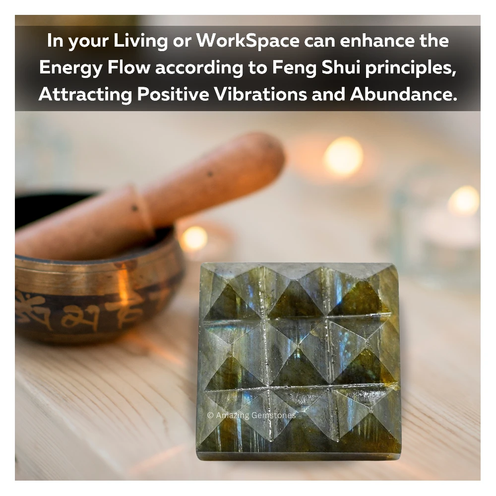 Labradorite 9 Pyramid Plate