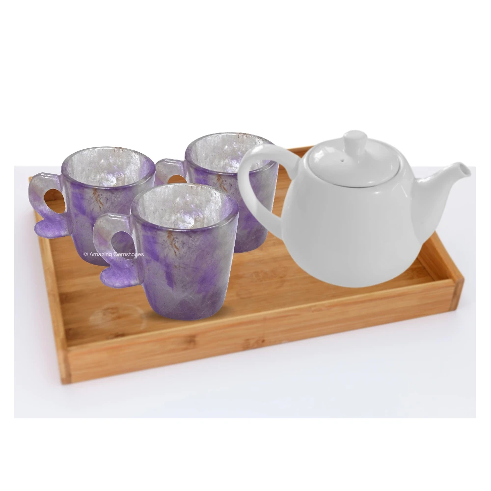 Amethyst Chevron Crystal Cups