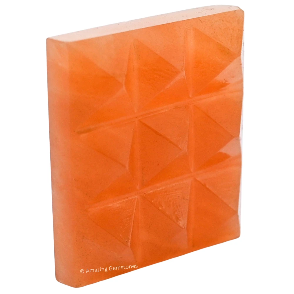 Red Aventurine 9 Pyramid Plate
