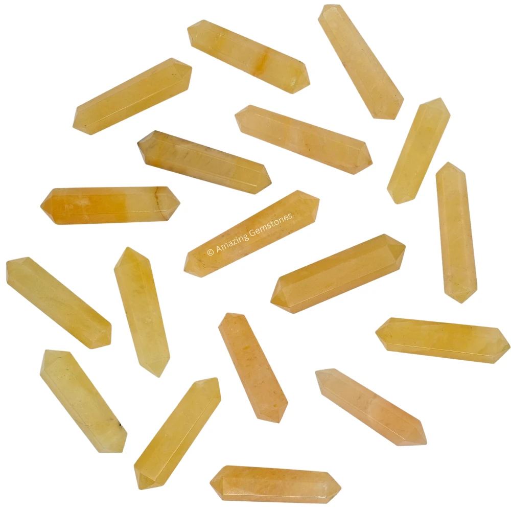 Yellow Aventurine Pencil Points (Double Terminated)