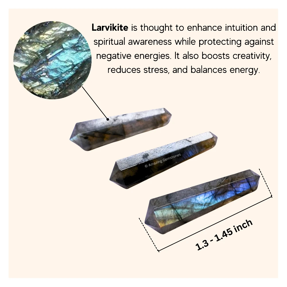 Labradorite Pencil Points (Double Terminated) (Set of 3)