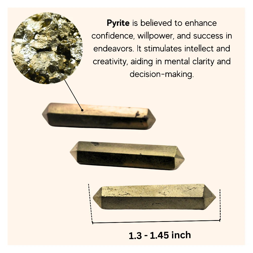 Pyrite Pencil Points (Double Terminated) (Set of 10)