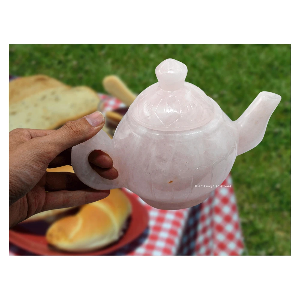 Rose Quartz Crystal Kettle