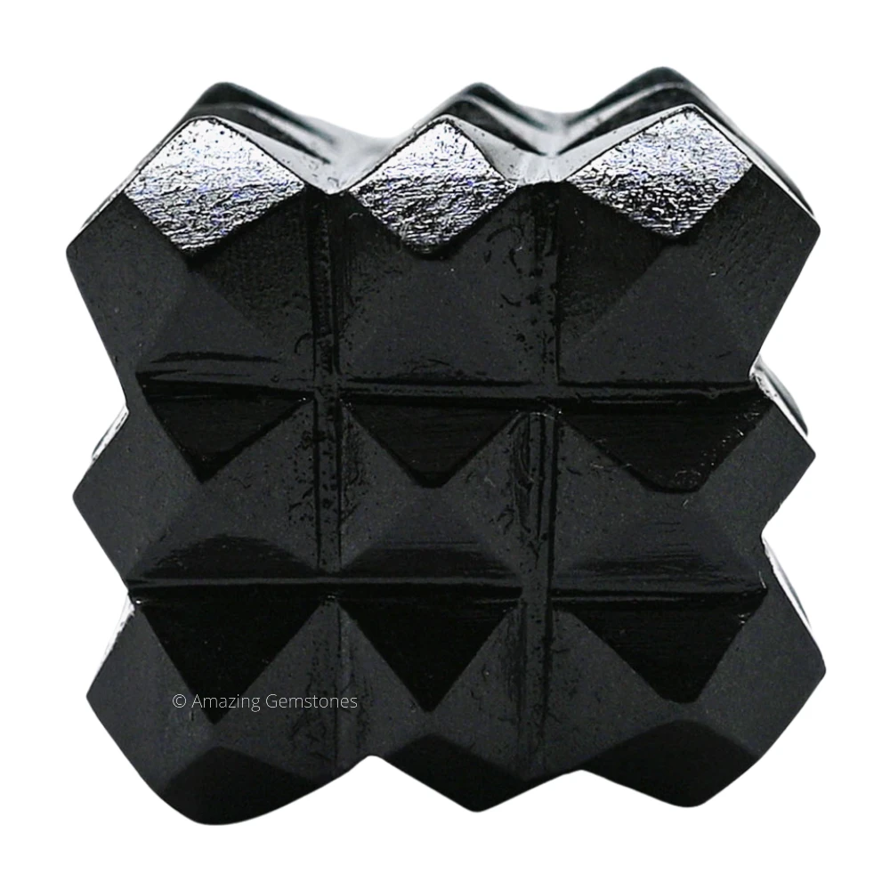Black Agate Cube Pyramid