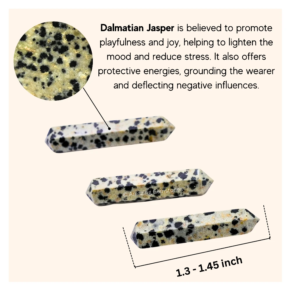 Dalmatian Jasper Pencil Points (Double Terminated) (Set of 50)