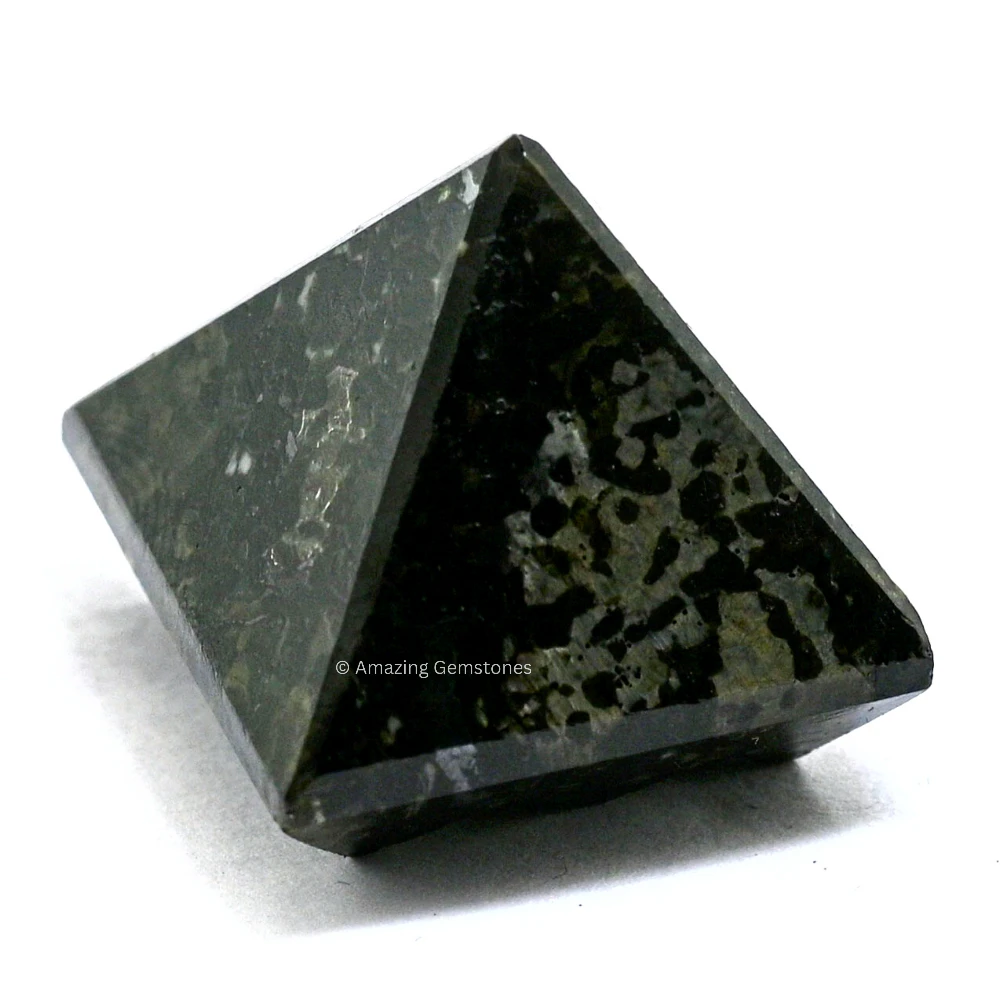Nuummite Lemurian Pyramid - Under 9 Pyramid Plate
