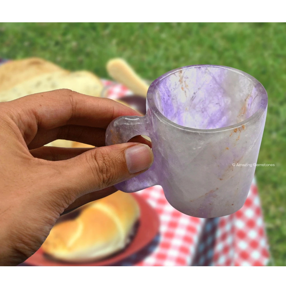 Amethyst Chevron Crystal Cups