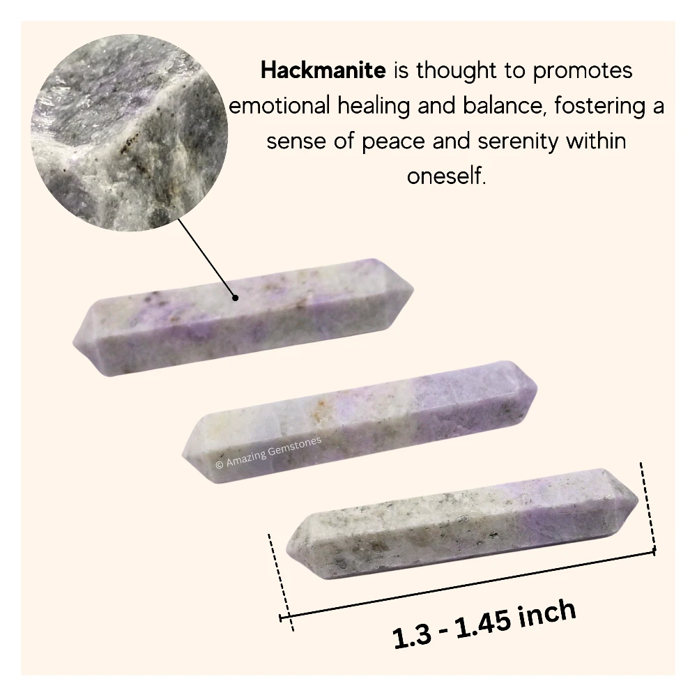 Hackmanite Pencil Points (Double Terminated) (Set of 50)