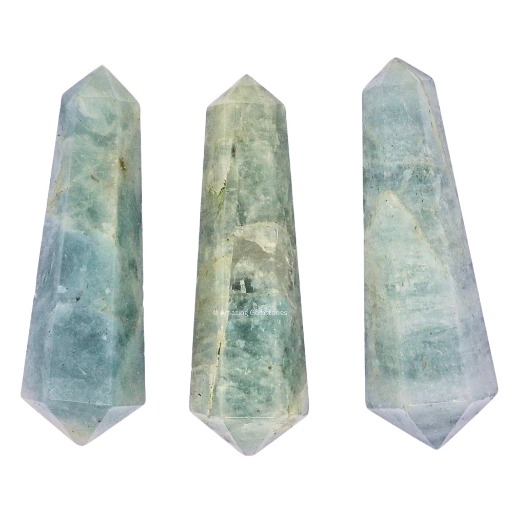 Aquamarine Pencil Points (Double Terminated) (Set of 3)