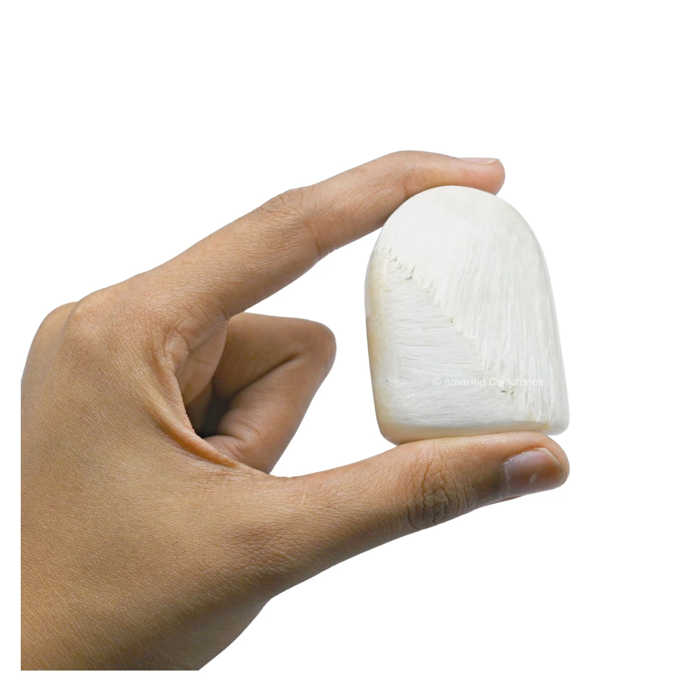Scolecite Standing Palm Stone (Regular)