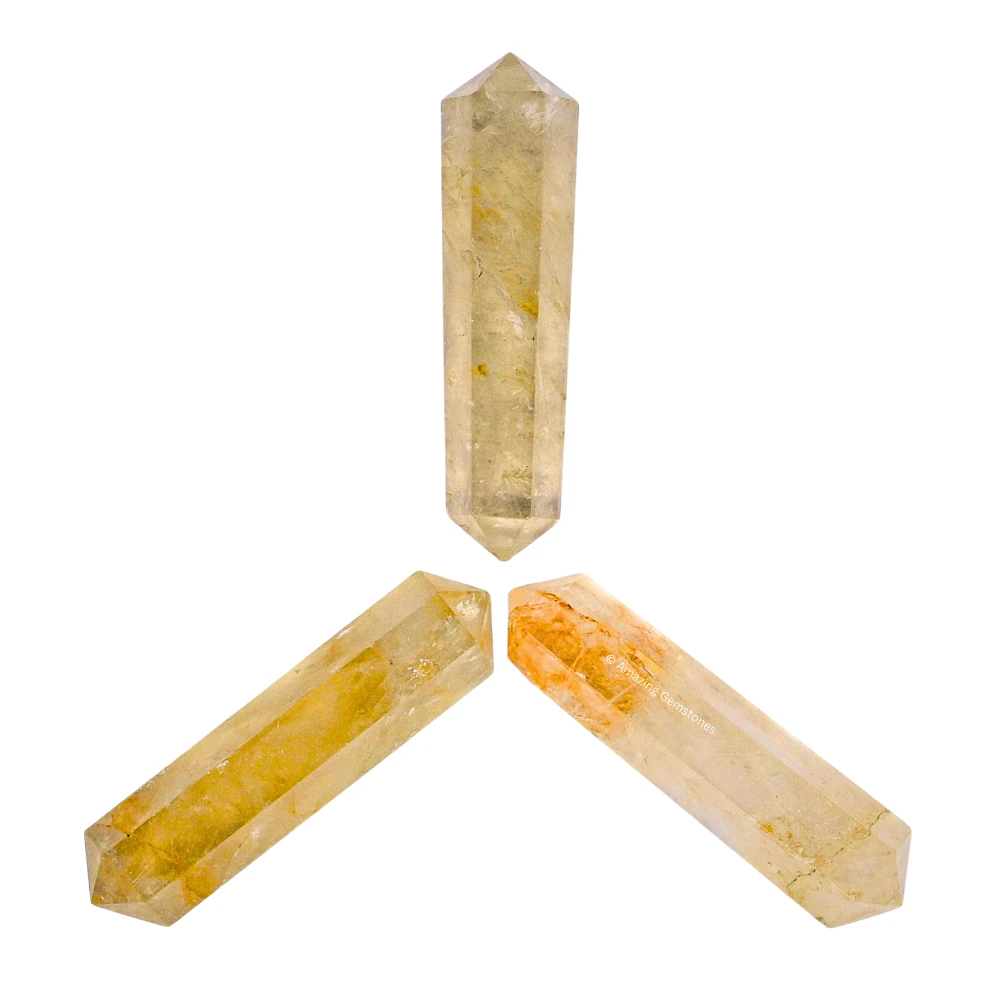 Citrine Pencil Points (Double Terminated) (Set of 3)