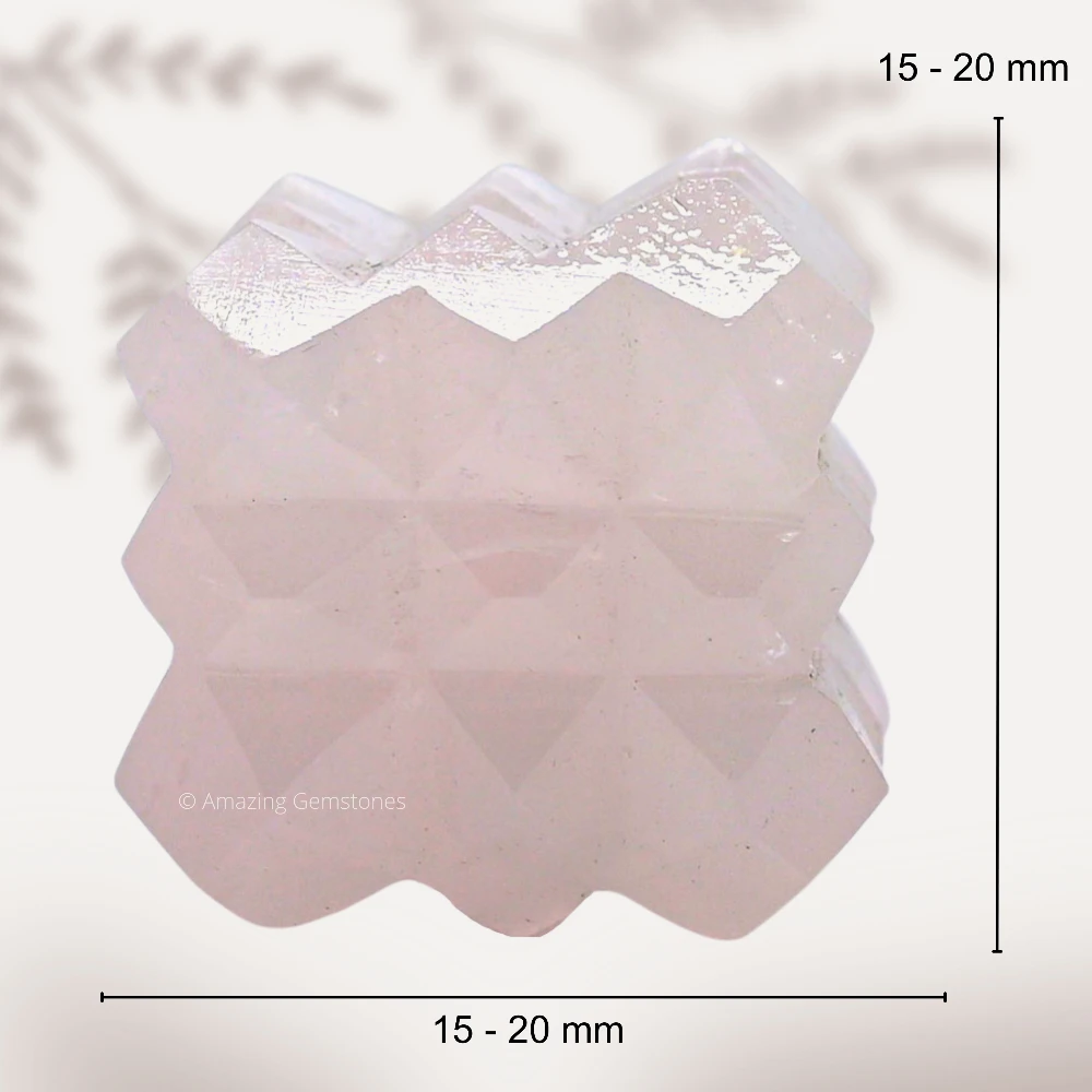 Rose Quartz Cube Pyramid