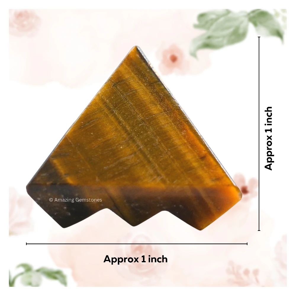 Tiger Eye Lemurian Pyramid - Under 9 Pyramid Plate