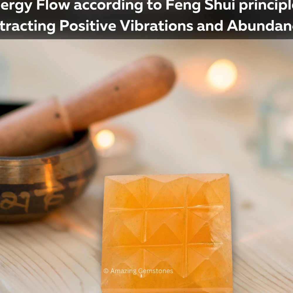Yellow Aventurine 9 Pyramid Plate