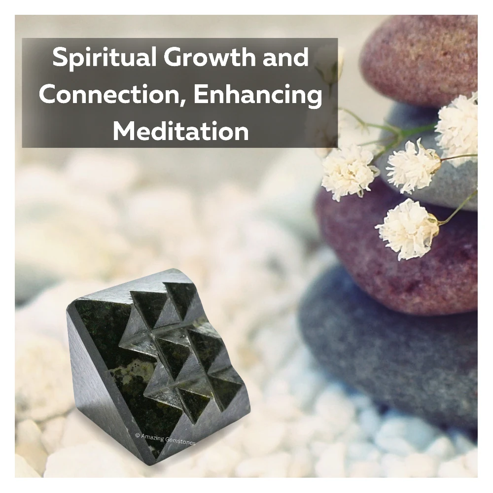 Nuummite Lemurian Pyramid - Under 9 Pyramid Plate