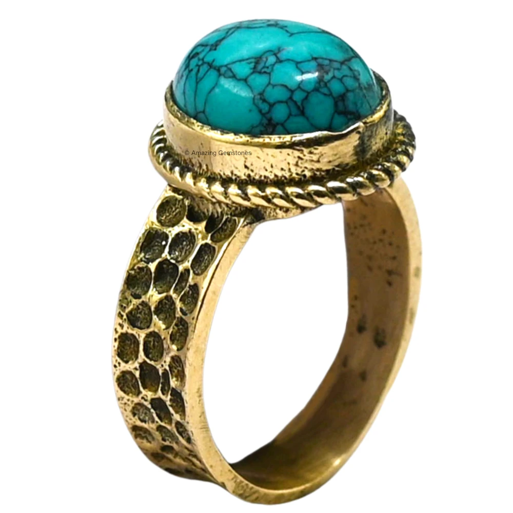 Turquoise Crystal Ring