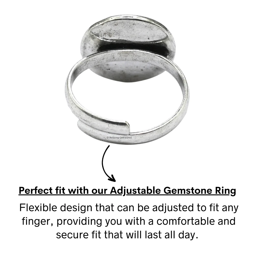 Labradorite Crystal Bead Ring (Silver)
