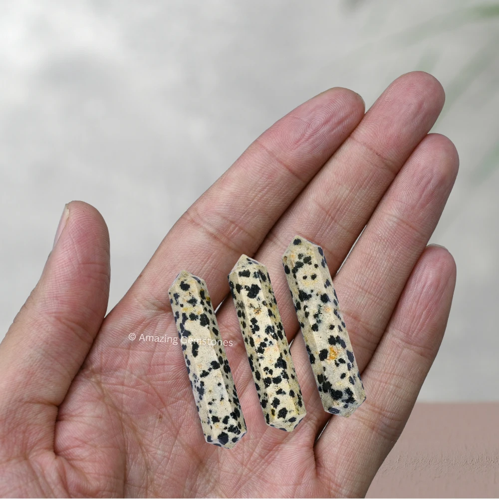Dalmatian Jasper Pencil Points (Double Terminated) (Set of 50)