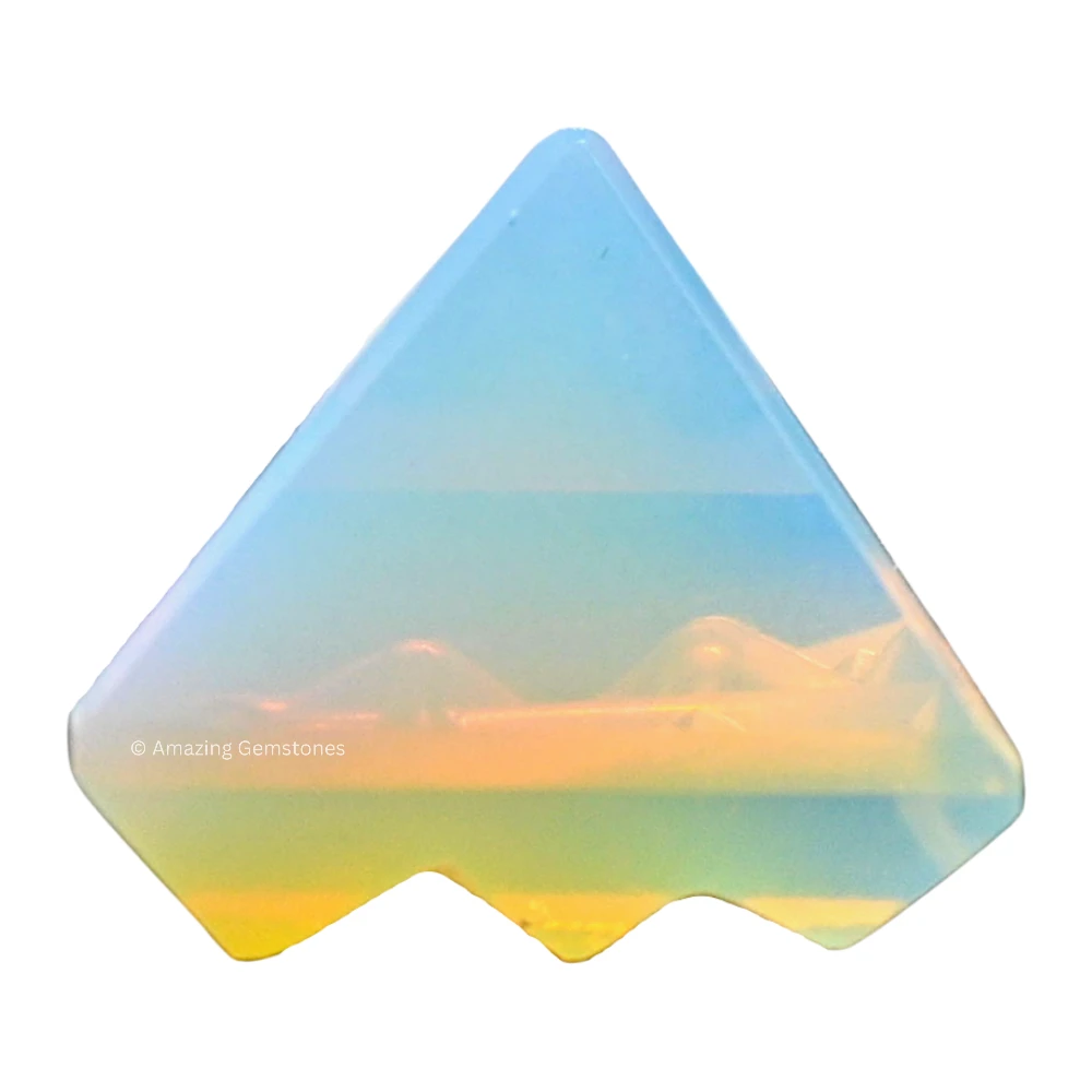 Opalite Lemurian Pyramid - Under 9 Pyramid Plate