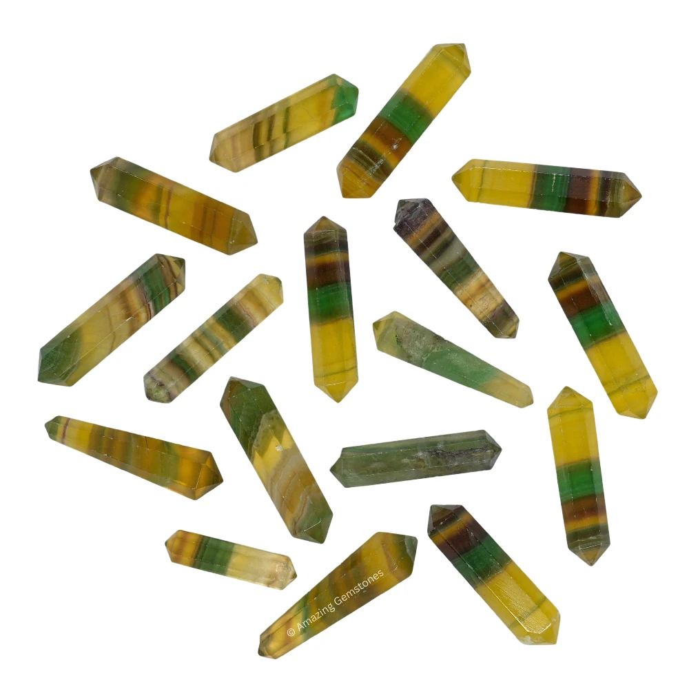Multi Fluorite Pencil Points (Double Terminated)