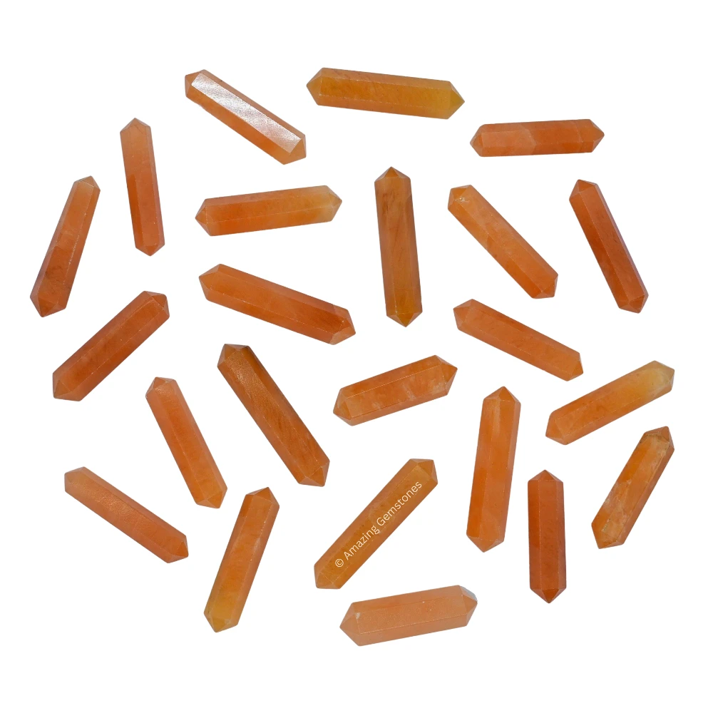 Red Aventurine Pencil Points (Double Terminated)