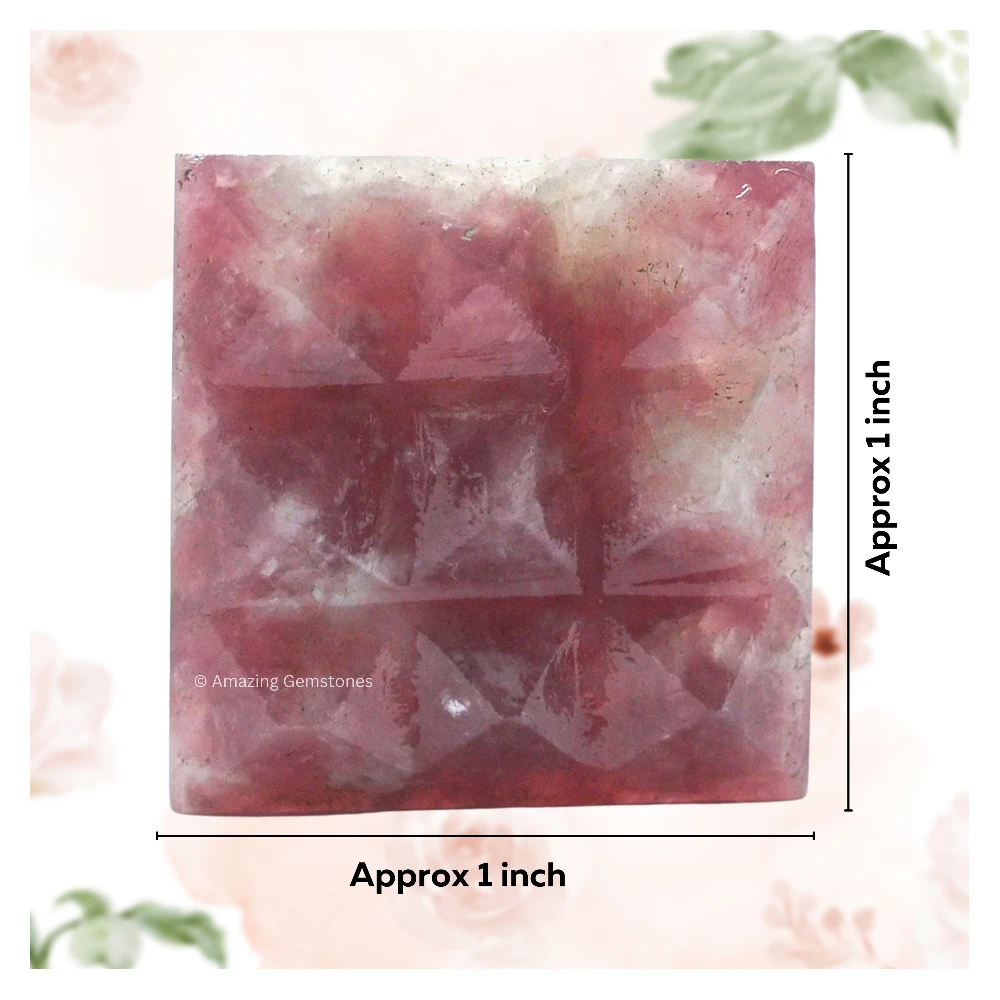 Lepidolite 9 Pyramid Plate