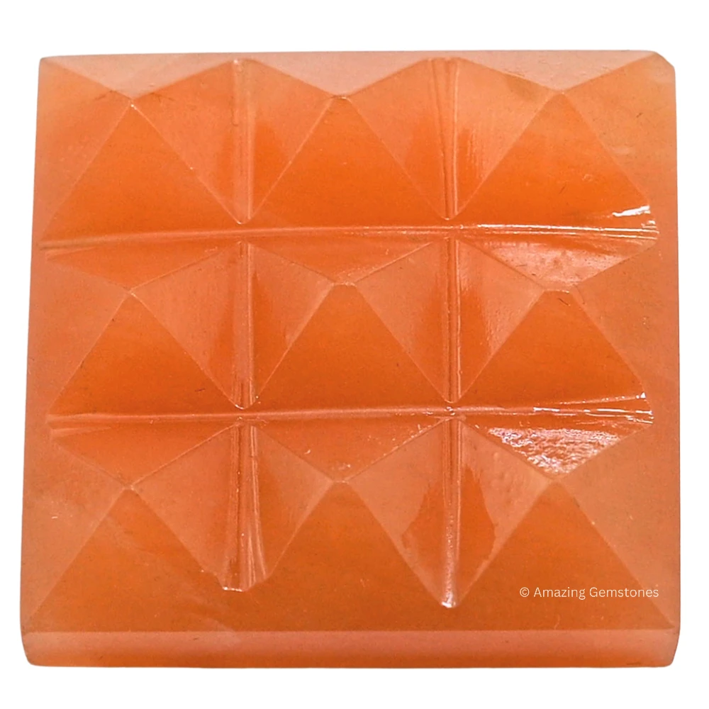 Red Aventurine 9 Pyramid Plate