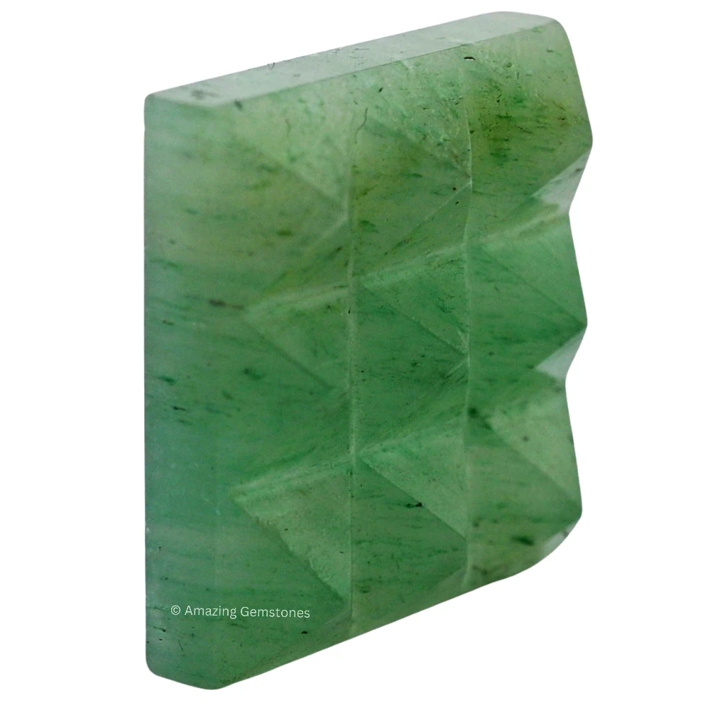 Green Aventurine 9 Pyramid Plate