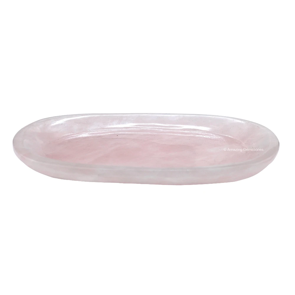 Rose Quartz Crystal Tray