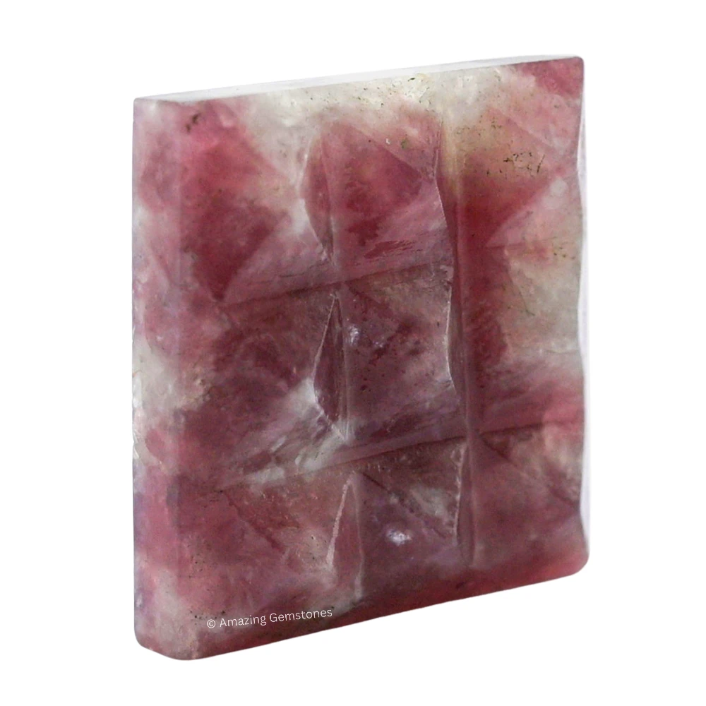 Lepidolite 9 Pyramid Plate