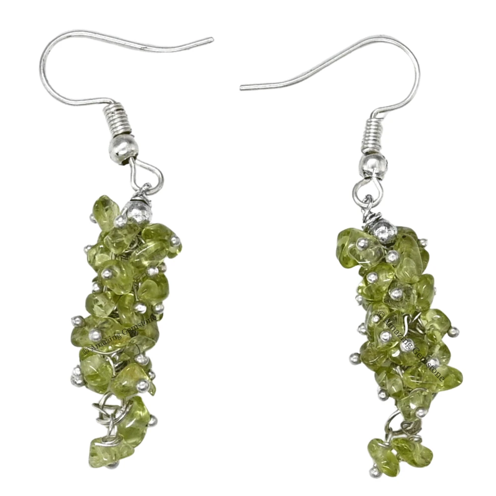 Peridot Crystal Earrings