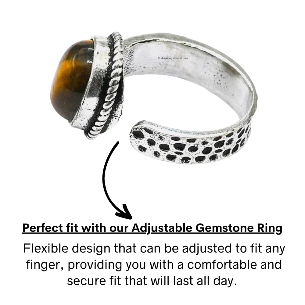 Tiger Eye Crystal Ring (Silver)