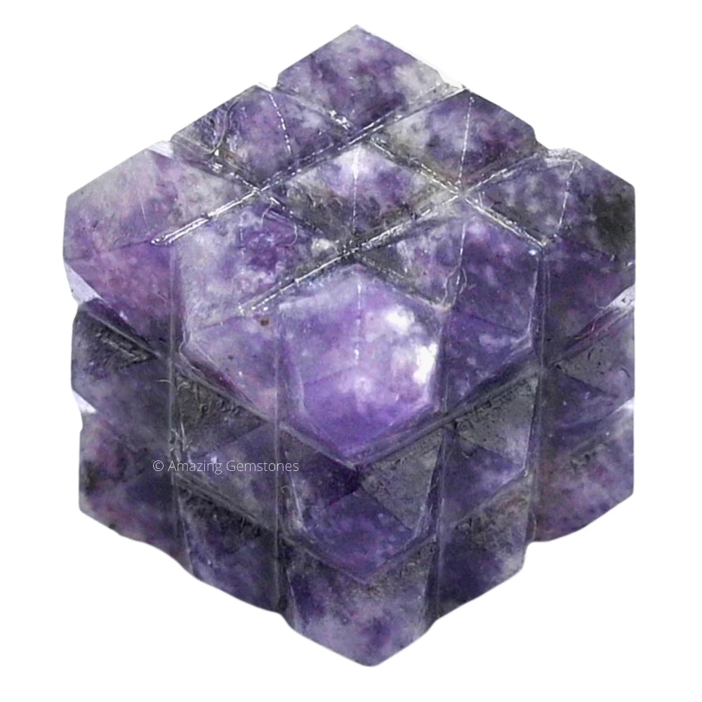 Lepidolite Cube Pyramid