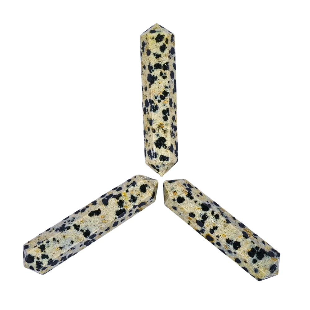 Dalmatian Jasper Pencil Points (Double Terminated) (Set of 50)