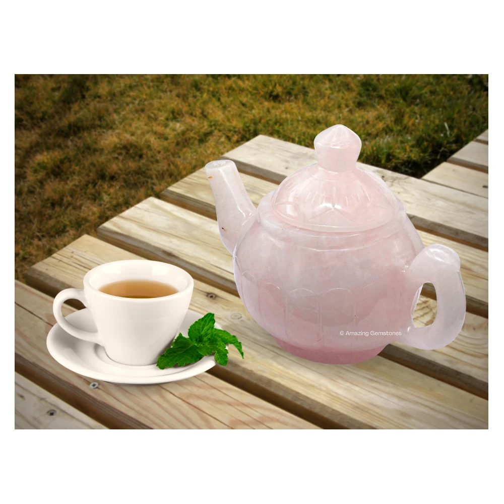 Rose Quartz Crystal Kettle
