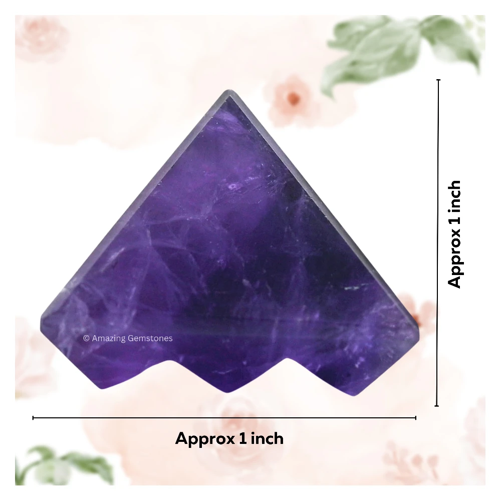 Amethyst Lemurian Pyramid - Under 9 Pyramid Plate