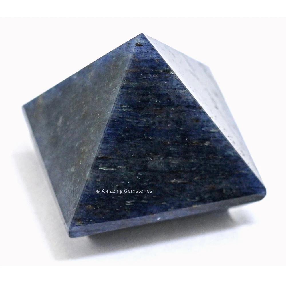 Blue Aventurine Lemurian Pyramid - Under 9 Pyramid Plate