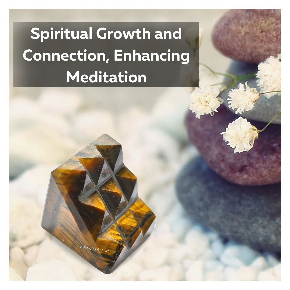 Tiger Eye Lemurian Pyramid - Under 9 Pyramid Plate