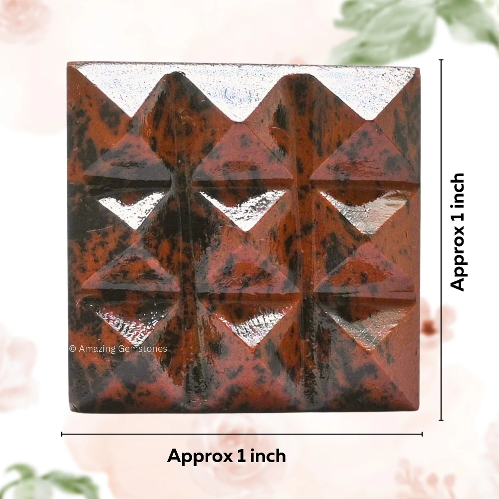 Mahogany Obsidian 9 Pyramid Plate